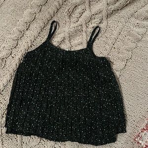 Adorable tank/camisole black with little stars in a greyish color